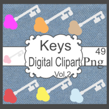 Keys Digital Clipart Vol.2 - $1.25