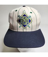 Vintage Milwaukee Brewers Twins Enterprise Hat Snapback Bat Logo Pinstripes - $69.25