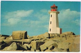 Nova Scotia Postcard Peggy&#39;s Cove Lighthouse Built 1868 - £2.32 GBP