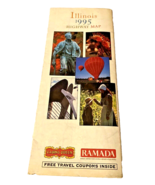 Illinois Brochure Map 1995 Fold Out Travel Highway Map 1990s Vintage - $25.35 CAD