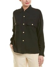 Vince Cotton Blend Utility Shirt NWT Size S Black - £79.93 GBP