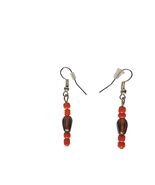Earthy Boho Style Orange Brown Seed Bead Dangle Drop Earrings Handmade J... - $399.58 MXN