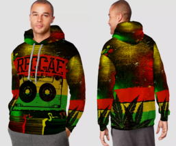 Rasta Reggae Mens Graphic Pullover Hooded Hoodie - £28.23 GBP+