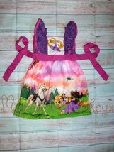 NEW Boutique Princess Rapunzel Tangled Girls Sleeveless Ruffle Dress - £5.39 GBP+