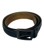 MEZLAN Belt 4929 Black Leather Woven Inlay Made in Spain Size 36 Center ... - £35.36 GBP