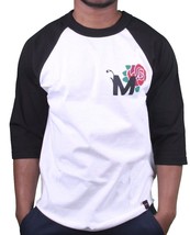 Motivation Ann Arbor Hombre Negro Rosa Blanca Invicto 3/4 Manga Camiseta Raglan - £17.10 GBP