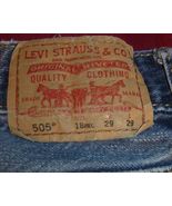 LEVI STRAUSS &amp; CO 505 BOYS LOW WAIST BLUE WASH JEANS STRAIGHT DENIM PANT... - $392.80 MXN