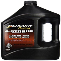 MERCURY OEM Verado 4-Stroke Engine Oil SAE 25W-50 Synthetic Blend One Gallon... - £99.97 GBP