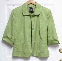 New 12 East 5th Womens Green Pebble Style Cotton Material Short Coat 3/4 Sleeve - £7.02 GBP