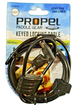 Propel Keyed Locking cable 6.5 feet Rust Resistant 2 keys kayak canoe paddle NEW - £7.75 GBP