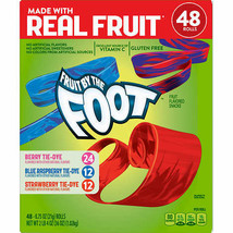 Fruit by the Foot Snacks Berry Tie-Dye and Strawberry Variety Pack 48 ct - £21.24 GBP