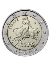 2002 greek 2 euro coin with &quot;s&quot; UNCIRCULATED  - £22.38 GBP