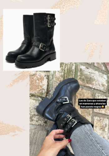Zara Bnwt 2023. Black Flat Biker Ankle Boots and 13 similar items