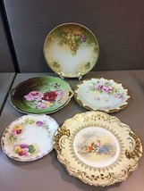 Lot of 5 Decorative Plates Limoges Austria Germany France  T&amp;V P&amp;G M Z and More - £84.86 GBP