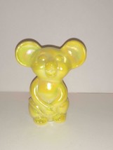 Fenton Glass Dandelion Yellow Carnival Iridized Mouse Figurine NFGS Exclusive - £60.66 GBP