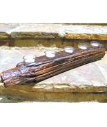 Fireplace Log candle holder set made with western barbed wire fence post... - £83.92 GBP