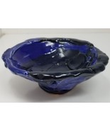 Bowl Cobalt Blue Studio Art Pottery Layered Stout Heavy - £22.57 GBP