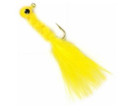 Johnson Beetle Bou Marabou Jig Fish Bait Hook, Yellow, 1/8 Oz., Pack of 8 - £6.20 GBP