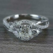 0.50 Ct Cushion Simulated Diamond Engagement Ring 14k White Gold Plated - £72.12 GBP