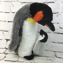 Emperor Penguin With Baby Chick Plush Wildlife Stuffed Arctic Animal Soft Toy - £12.66 GBP