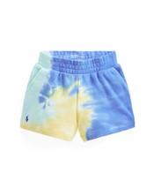 Polo Ralph Lauren Toddler Girls Tie-Dye Cotton French Terry Short Yellow Size 4T - £31.28 GBP