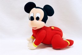ORIGINAL Vintage 1995 Mattel Touch and Crawl Baby Mickey Mouse Plush Doll - $29.69