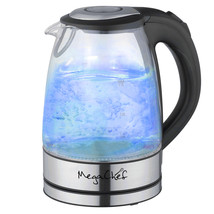 MegaChef 1.7Lt. Glass and Stainless Steel Electric Tea Kettle - £44.87 GBP