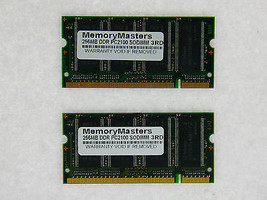 New 512MB (2 X 256 Mb) Memory 32X64 PC2100 266MHZ 2.5V Ddr 200 Pin So Dimm - $24.74