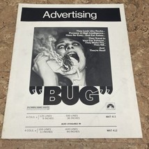Bug Original 1975 Movie Poster Pressbook Press Kit Vintage Cinema Paramo... - £97.34 GBP