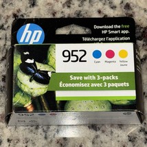 HP 952 Color Ink Cartridge 3 Pack N9K27AN New Sealed Date 12/2024 - $49.49