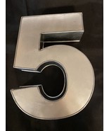 Metal Number 5  13 3/8&quot;  Tall  10&quot; Wide 3&quot; Deep. - $54.88 CAD