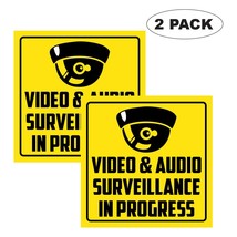 2 Security Video Surveillance 6 mil Vinyl Decals - Indoor Outdoor Design... - $144.89 MXN