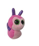 Ty Beanie Boo Scooter Snail Plush Pink Glitter Eyes Shell Retired 2016 6” - $14.55