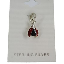 Sterling Silver 925 Enameled Red Ladybug Charm Pendant Jewerly - £22.90 GBP