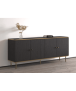Maison Black And Gold 4 Door Wide Sideboard - £550.97 GBP