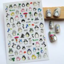 Totoro Flat Nail Stickers: Ghibli Anime DIY Nail Art - $94.96 MXN