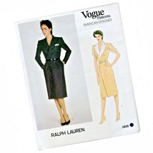 Vogue American Designer 2839 Ralph Lauren Sewing Pattern 1982 Misses Dress Sz 6 - £15.52 GBP
