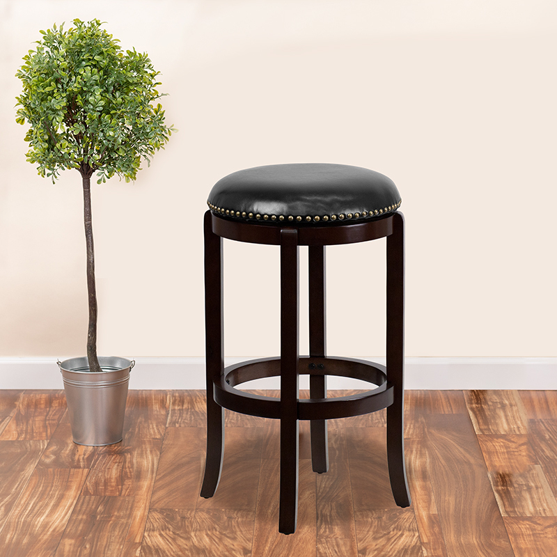 29" No Back Cappuccino Stool TA-68929-CA-GG