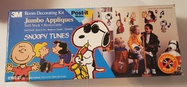 Vintage Peanuts Snoopy Tunes JUMBO Room Decorating Kit Wall Decals Self Stick 3M - £28.14 GBP
