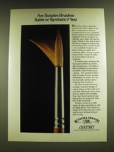 1990 Winsor &amp; Newton Sceptre Brush Ad - Are Sceptre Brushes sable or synthetic? - £14.72 GBP