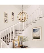 GEPOW Modern Orb Gold Globe Chandelier, Hanging Light Fixture (18&quot; x 15.5&quot;) - $114.28