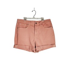 Free Assembly Shorts Womens Size 12 Dusty Pink Denim Rolled Cuffed Cotto... - $16.83