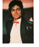Michael Jackson teen magazine pinup clipping red tie Triller Rockline Bop - £2.75 GBP