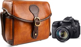 Topixdeals Vintage Leather Camera Bag, Dslr Shoulder Camera, Samsung (Br... - $35.94