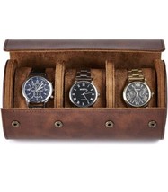 Watch Box with 3 Compartments, Watch Roll - £31.00 GBP
