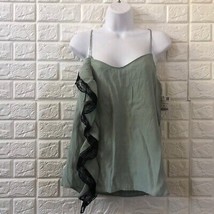 Zara seafoam lace ruffle cami tank blouse women&#39;s size M medium NWT - $13.40