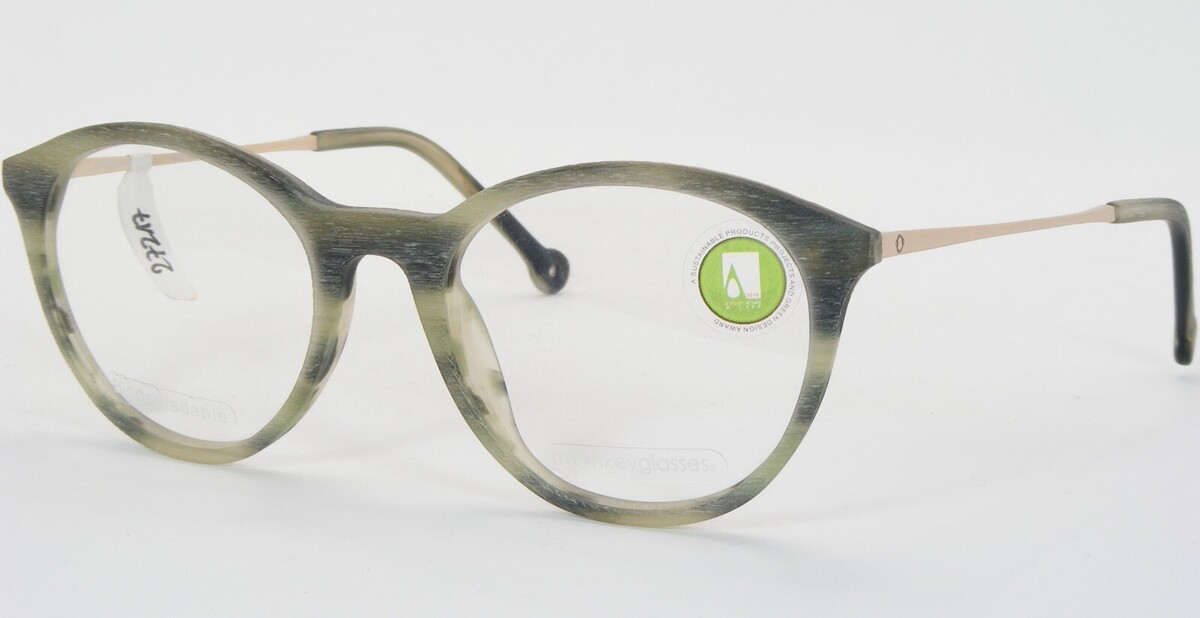 Monkeyglasses Louisa 20 Gebürstet Horn / Gold Einzigartig Brille Affe 52 20 - $115.81