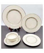 LENOX Springdale 5-Piece Platinum Trim Place Setting Vintage USA - $77.68 CAD