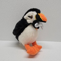 Folkmanis Folktails Puffin With Fish Hand Puppet Bird Wildlife Toy Plush - £40.40 GBP