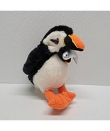 Folkmanis Folktails Puffin With Fish Hand Puppet Bird Wildlife Toy Plush - £40.22 GBP